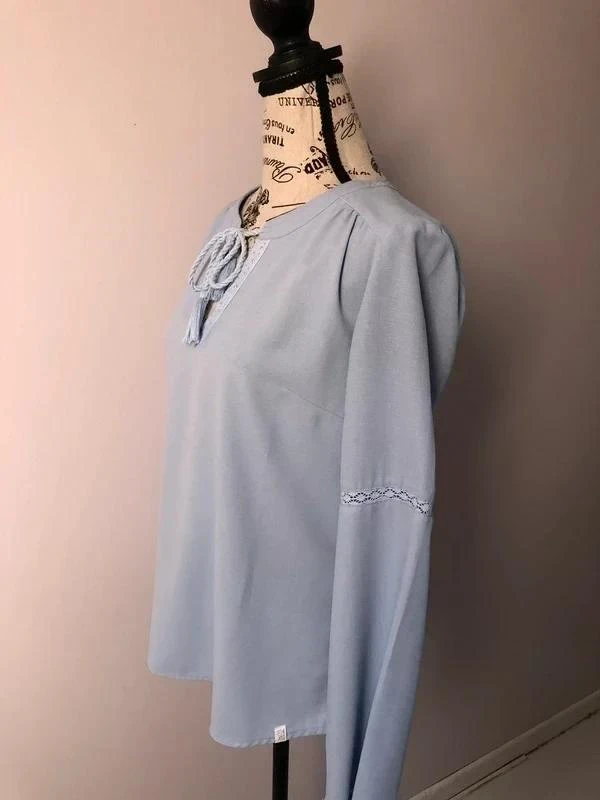 💙 Blusa azul cielo bordada – Lola Espeleta – T. S – Muy buen estado – photo 7
